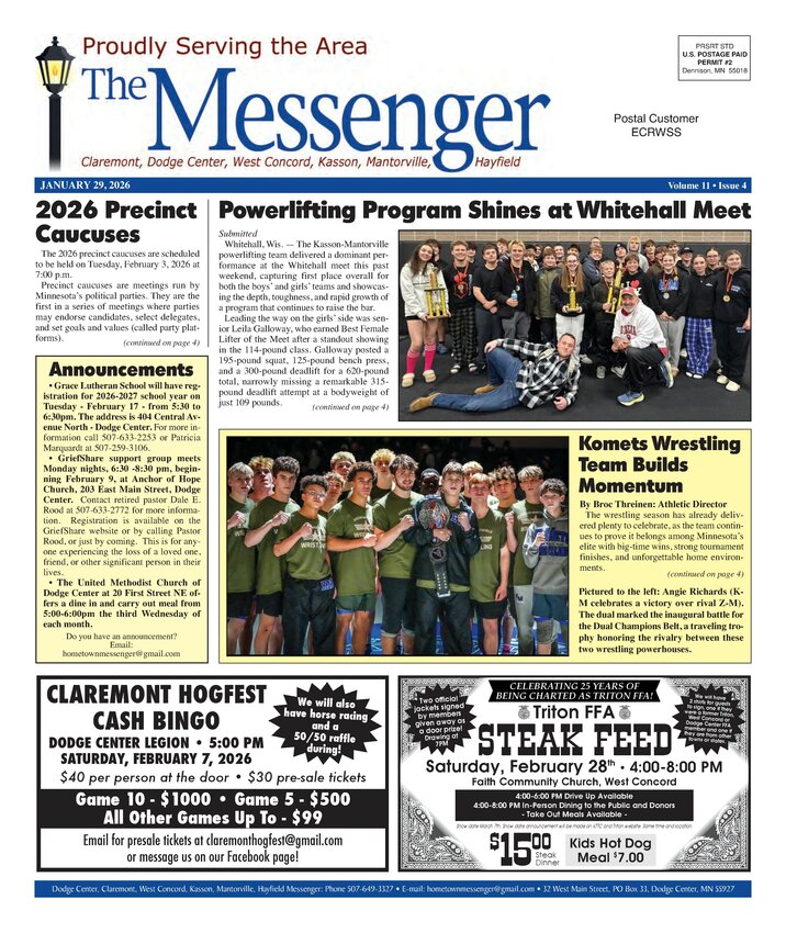 Obituaries Dodge Center Messenger